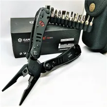 Ganzo 29 в 1 черный G302B G302H складные многофункциональные плоскогубцы из нержавеющей стали переносные инструменты для выживания на открытом воздухе бытовые наборы инструментов