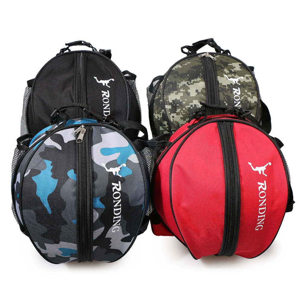 Us 10 43 34 Off Outdoor Sports Shoulder Basketball Ball Bags Training Equipment Round Bag Soccer Football Volleyball Backpack In
