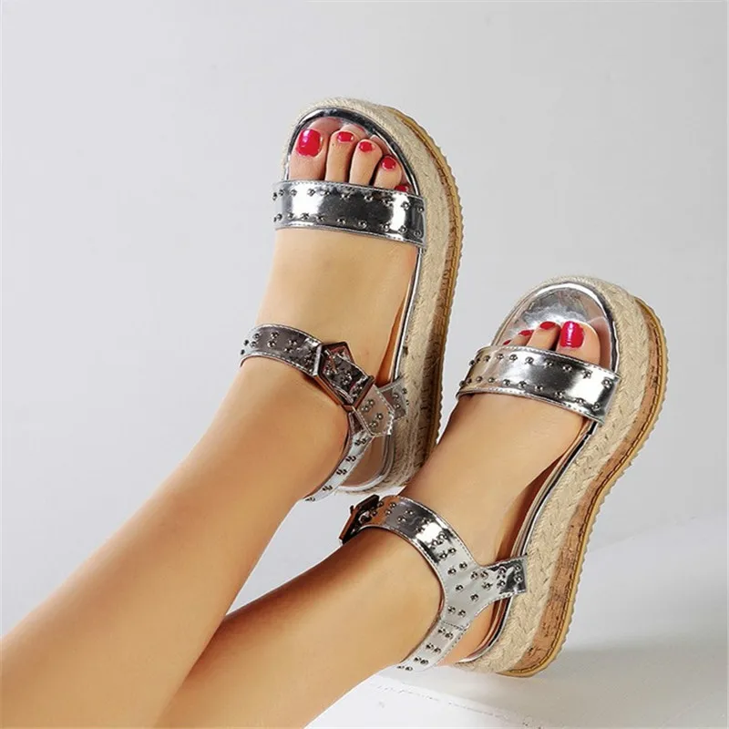 

WDHKUN Platform wedges fashion summer women's sandals Ankle strap Romanesque sandals Thick heel Waterproof platform sandals