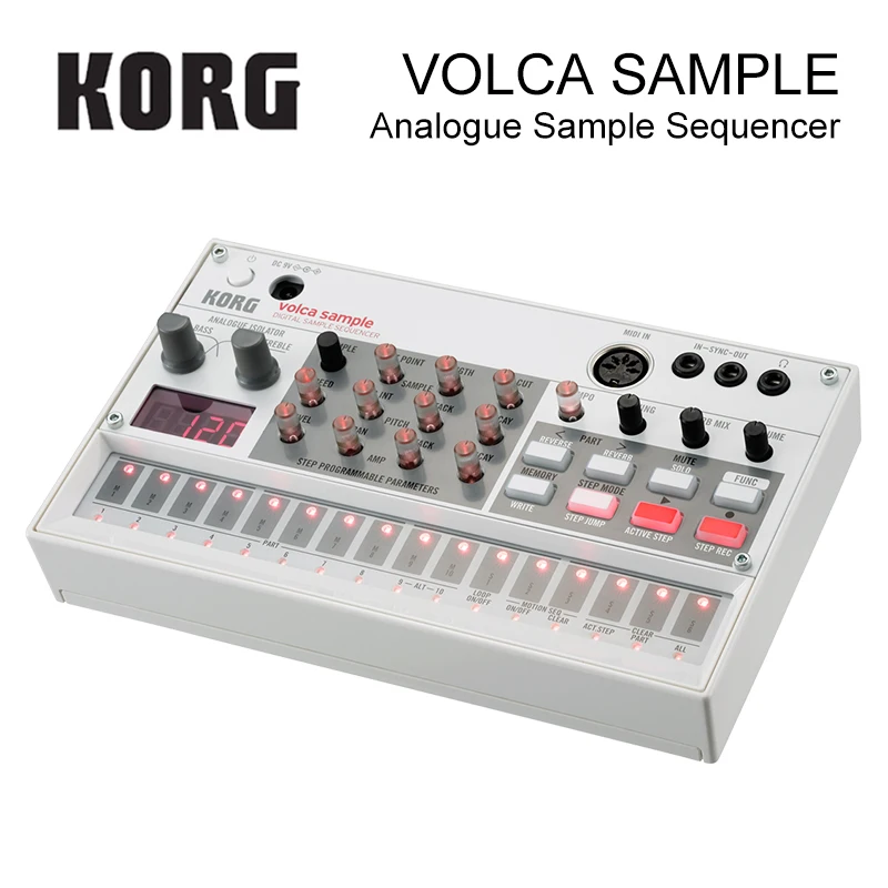 Korg Volca образец воспроизведения Ритм машина Tweak, Play и Sequence образцы Volca стиль