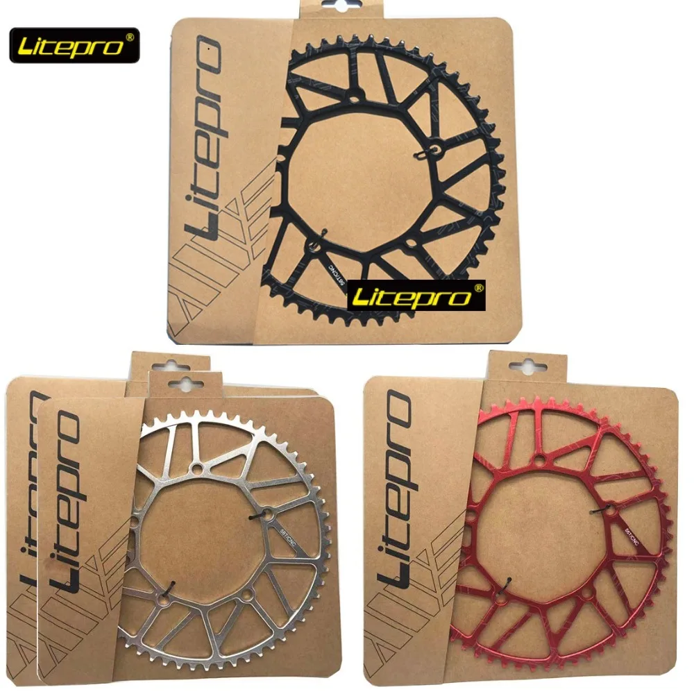 litepro Folding Road Bike Chainring Chain Ring BCD 130mm 45 47 53 56 58T w Guard