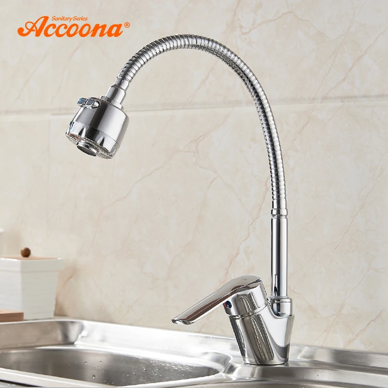 Accoona سبائك الزنك المطبخ صنبور أنبوب 3 أنواع من طريقة المياه أنبوب مخرج صنبور حوض السباكة الأجهزة النحاس صنابير حوض A4868