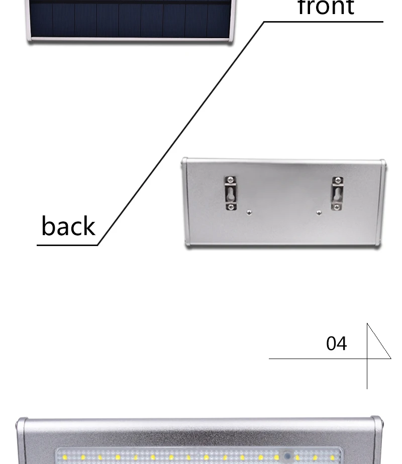 Upgraded Radar Motion Sensor 48LEDS 800lm Aluminum Solar Lamp Garden Home Outdoor Wall Light Waterproof Lighting Lights Lamps solar stake lights