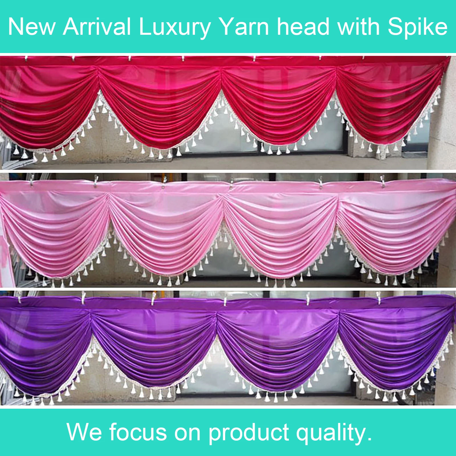 6M Wedding Backdrop Swags with DIY Tassel Table Swags for Event Party