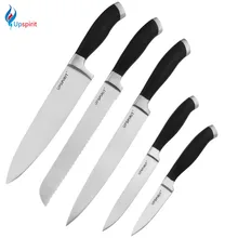 Hot 5 Teile/satz Edelstahl Küchenmesser POM Schwarz Griff Brot Chef Messer Schneiden Utility Schälmesser Multi Kochen Werkzeuge