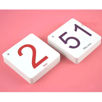 

100pic Interesting Learning Digit 0-100 Math Operation English Time Card Book Early Eductional Training For Kid Children Student