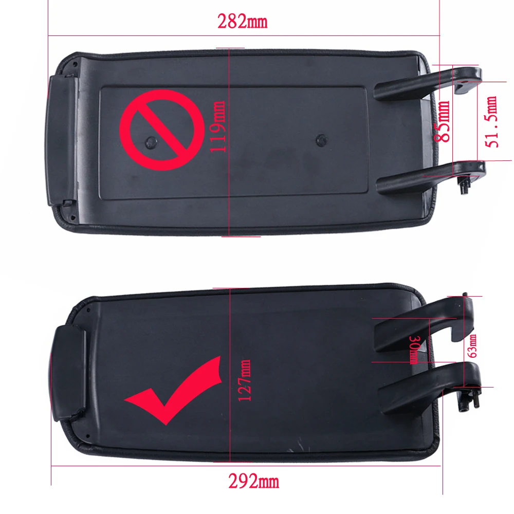 Кожаный подлокотник Крышка центральной консоли для Audi A4 B6 B7 02-07 8E0864245E3C2 ABS