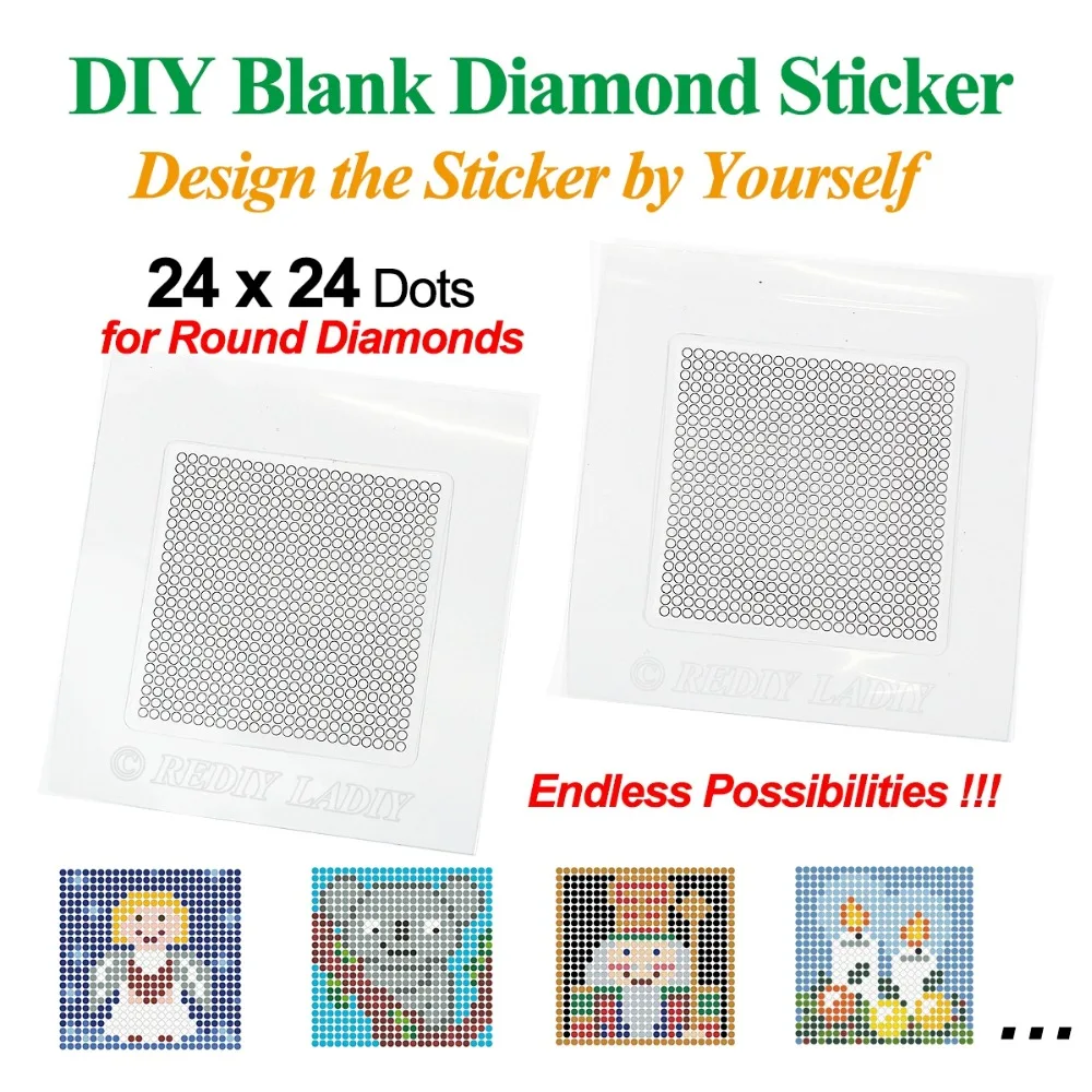 DIY Diamond Sticker Blank Transparent Double Sided Adhesive Sticker