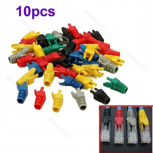 

10X RJ45 Network Cable Plug Boots Cap Cat5 Cat6 Z101
