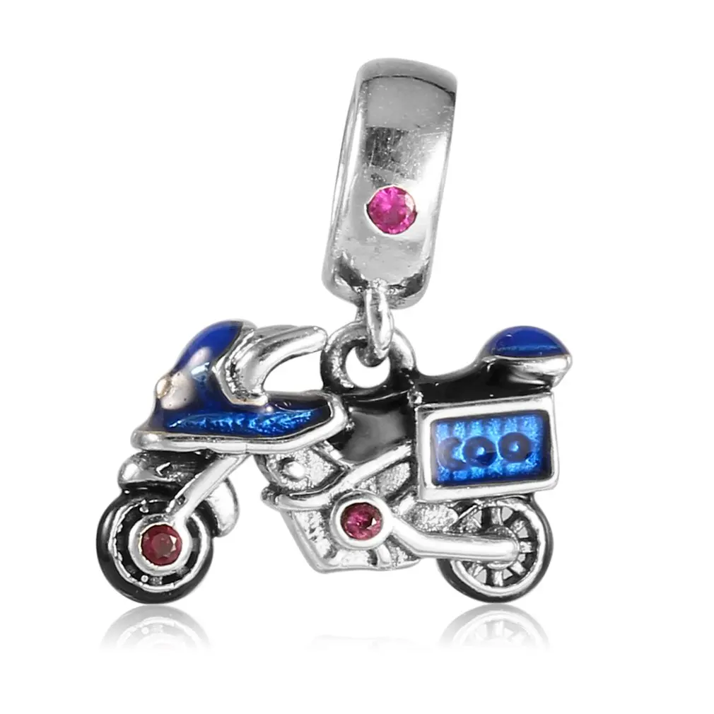 925 Sterling Silver Motorcycle/Car Shape Charms fit Necklace Pendant