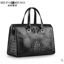 maibomengnuo crocodile Men’s handbag business notebook lbag leisure British travel bag European and American luxury luggage