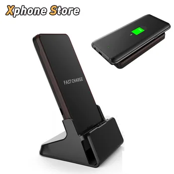 

HAMTOD 10W 10.8W Max Output Dual-use Stand Qi Fast Charging Wireless Charger Quick Wireless Charger Pad for Samsung for Huawei