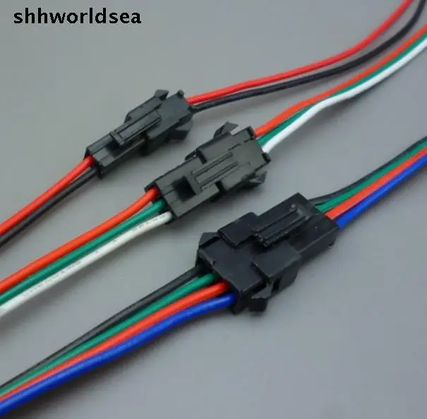 Shhworld 30 пар 2 3 4 pin jst Коннектор 2x10 см 2pin мужской/женский SM провод кабель pigtail для