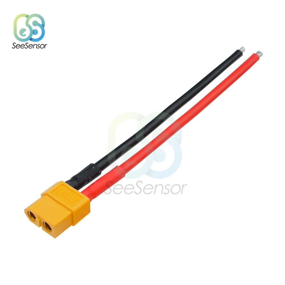 2 шт. разъём для аккумулятора XT60 с силиконовым соединением 14 AWG 10 см|Соединители| |