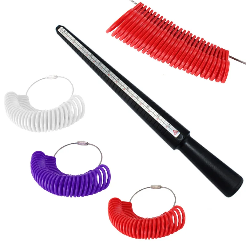 

Finger Ring Sizer Gauge Stick Plastic Standard US Measuring Sizes Jewelry Tools Equipment @M23