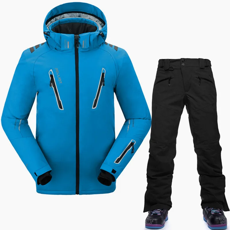 Бренд Pelliot, лыжный костюм, Мужская лыжная куртка, сноуборд, брюки, водонепроницаемый, супер теплый, для горных лыж, костюм, мужские, сноубординг, костюмы, зима