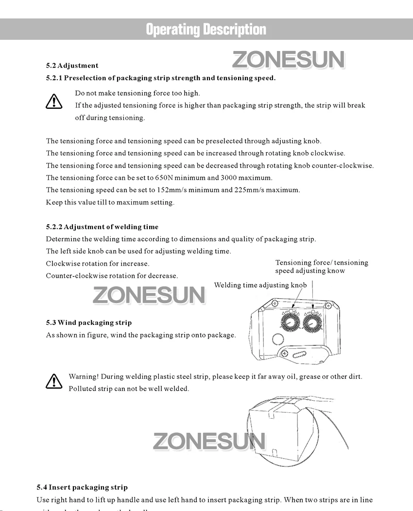 ZONESUN Z323 Портативный Электрический инструмент для обвязки питание от аккумулятора/Пластик сварки трением ручные инструменты для 16-19MMPET и ремешок