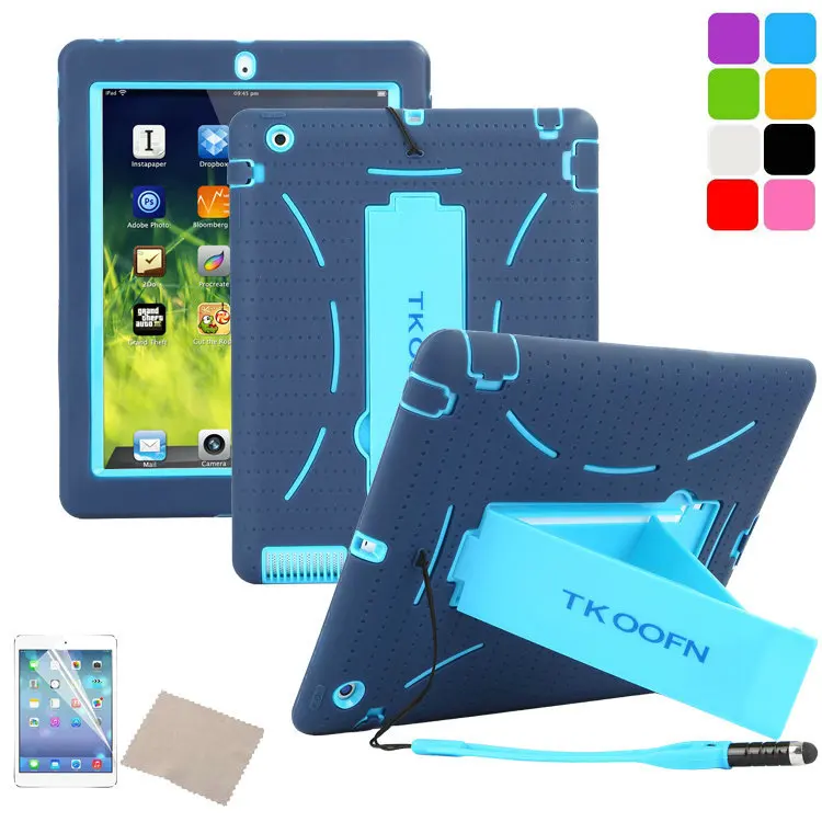 Buy Shockproof Heavy Duty Case for ipad 3 Silicone Hard Case for ipad 2
