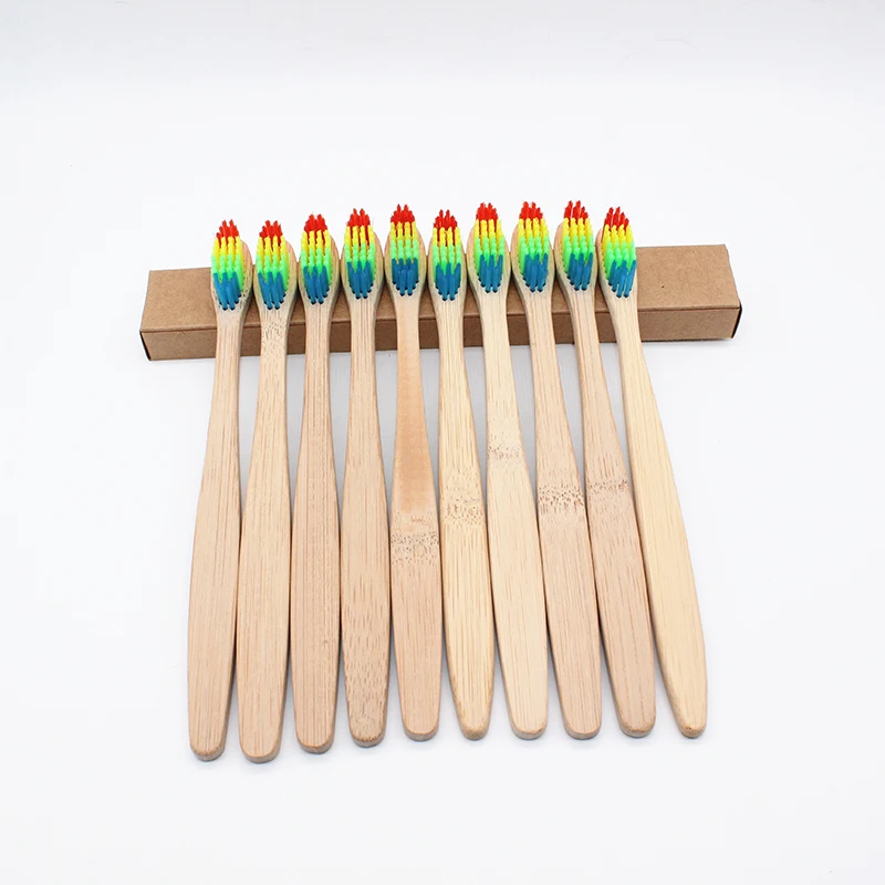 Escova de Dentes de Bambu Escovas de Dente de Fibra de Bambu Cerdas de Bambu Alça de Madeira Ecológica com Cabo Atacado com 10 Macio 27 Cheap Escovas de dentes