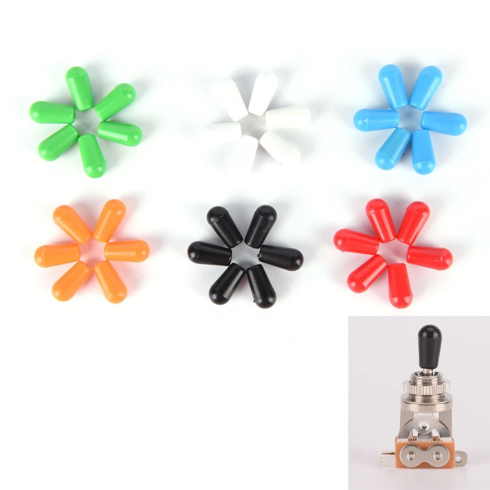 

6 Pcs Replacement 3.5mm Plastic Toggle Switch Tip Knob Caps for Electric Guitar
