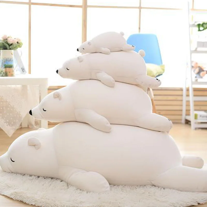 Kawaii Большой полярный медведь плюшевая игрушка мягкая пена частицы Папа