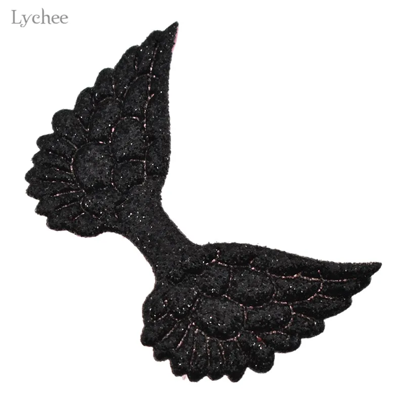 Lychee Life 40 шт. блестящая форма Крыло ангела патчи пришить Аппликация ремесла для