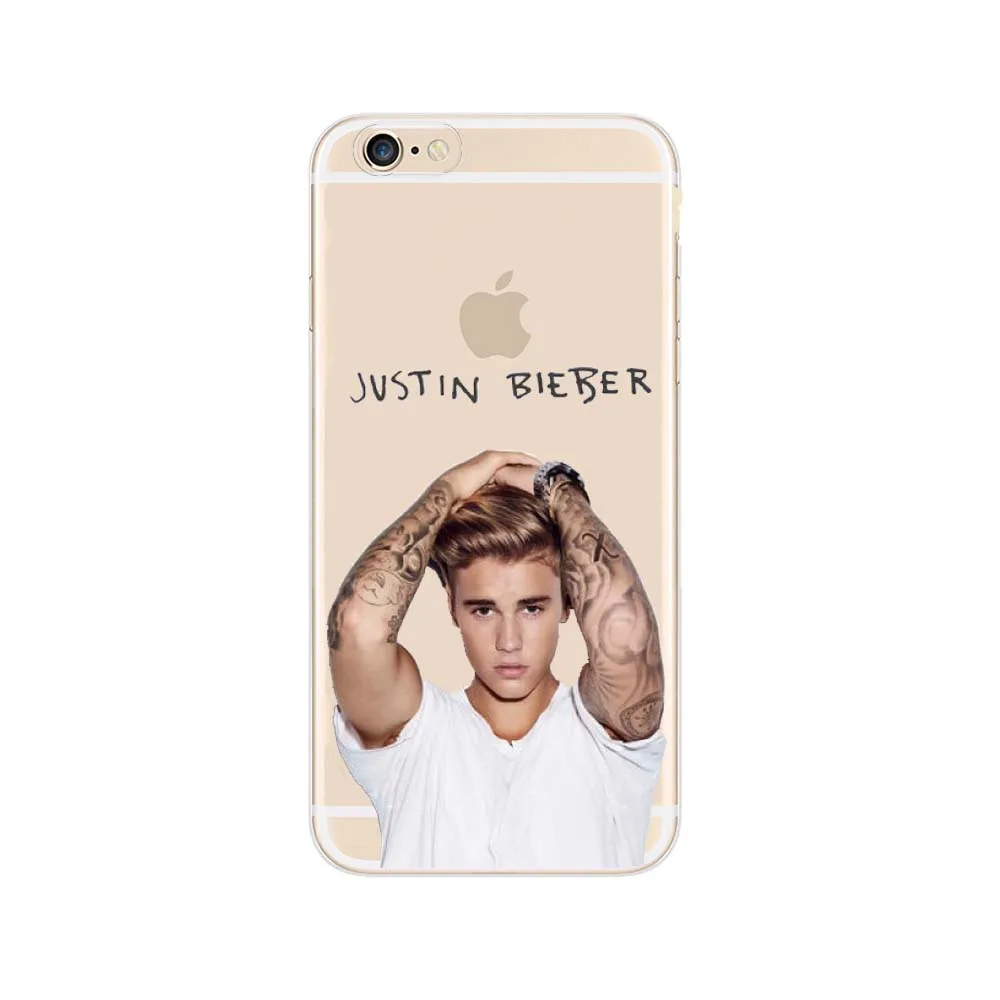 Fashion JUSTIN BIEBER Design Phone Cases For Apple iPhone X SE 5 5S 6 6S 7 8 Plus Transparent Plastic Back Cover Coque