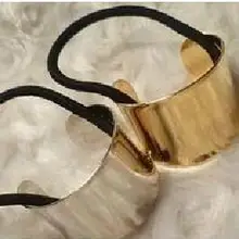 Модные панк золотые серебряные металлические аксессуары для волос металлический полукруглый эластичный ободок для волос веревочный конский хвост держатель для женщин ювелирные изделия