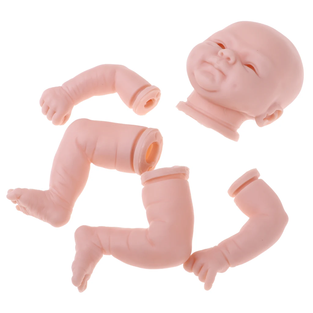 Real Touch Soft Silicone 18inch Reborn Kits Lifelike Newborn Baby Doll Blank Head Limb Mold DIY Making Accessories