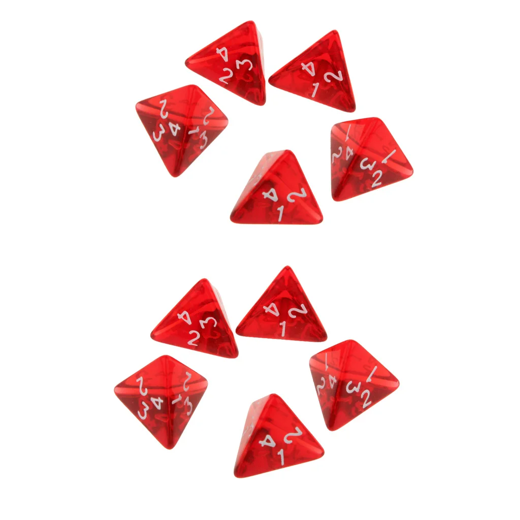 10 Pieces Gem Multi-Sided Dices Polyhedral Dice Set D4 D&D TRPG Cup Games Table Games Accessories for TRPG Game Lovers