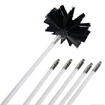 

2019 New Nylon Chimney Brush and Rods Kit Electrical Rotary Drill Drive Sweeping Cleaning Tool with Long Flexible Rods 12FT