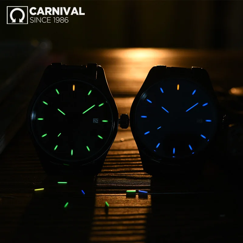Карнавальные часы T25 Tritium мужские модные светящиеся кварцевые наручные топ бренд