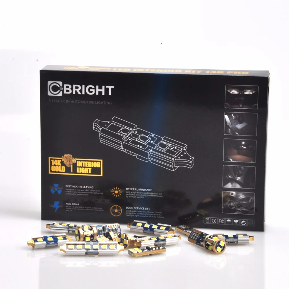 

16pcs Error Free Xenon White 14K Gold Interior LED Light Kit for 2001 - 2005 Volkswage PASSAT (B5.5) WITH Samsung 3030 LED