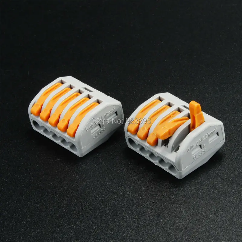

PCT-215 5 Pin Universal compact wire wiring connector conductor terminal block with lever PCT-215 222-415