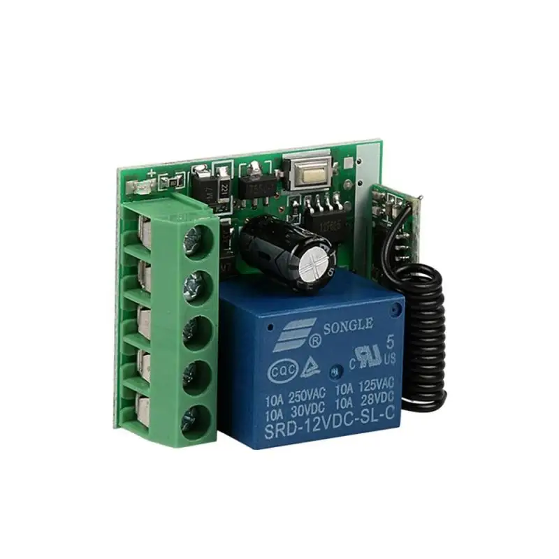 Click to Buy Universal Remote Control Switch 433mhz DC 12V 1CH RF Relay Receiver Module and 433 Mhz RF Transmitter Wireless Remote Controls Now Title On Aliexpress 2017-01-11 · 433Mhz Universal Wireless Remote Control Switch DC 12V 1CH relay Receiver Module and RF Transmitter 433 Mhz Remote Controls 1527 with 2 button