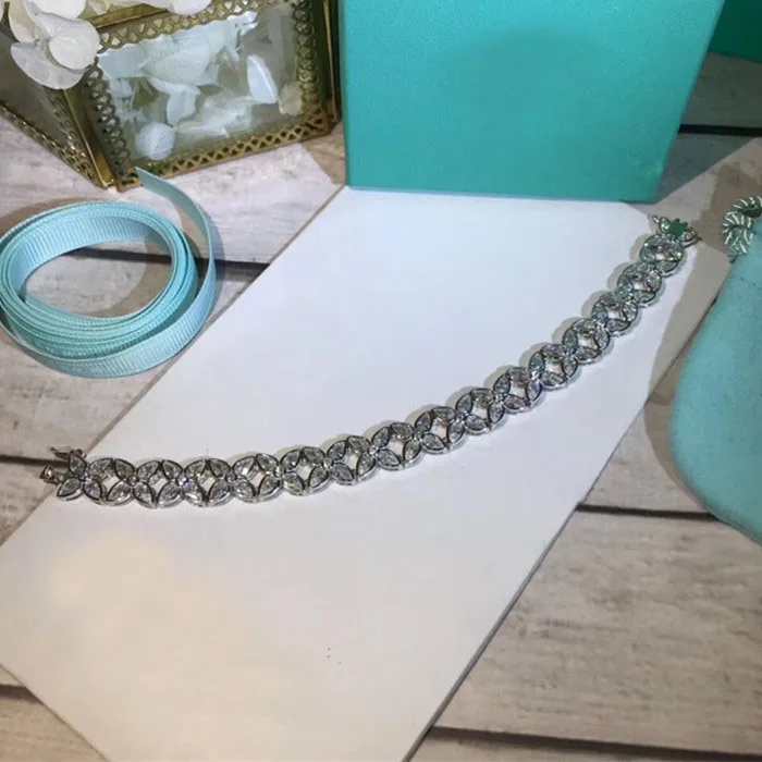 

Designer Fashion 925 Sterling Silver Jewelry 3A Cubic Zirconia Party Bracelet
