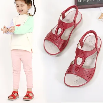 

2019 New Summer Mini Shoes Girl Non-slip Kids Beach Children Girls Bohemian Beach Casual Sandals Shoes Princess Flat Shoes #5