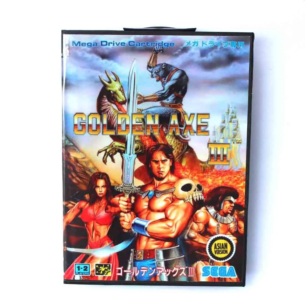 Игровой картридж Golden Axe III 16 бит игровая карта MD с розничной коробкой для Sega Mega Drive