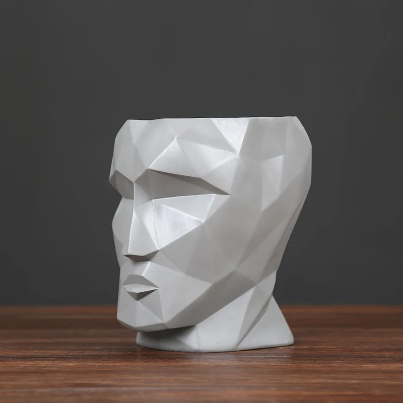 

Nordic I Modern Creative Face Pot Arrangement Living Room Flower Arrangement Home Cut Face David Dry Flower Vase Jewelry