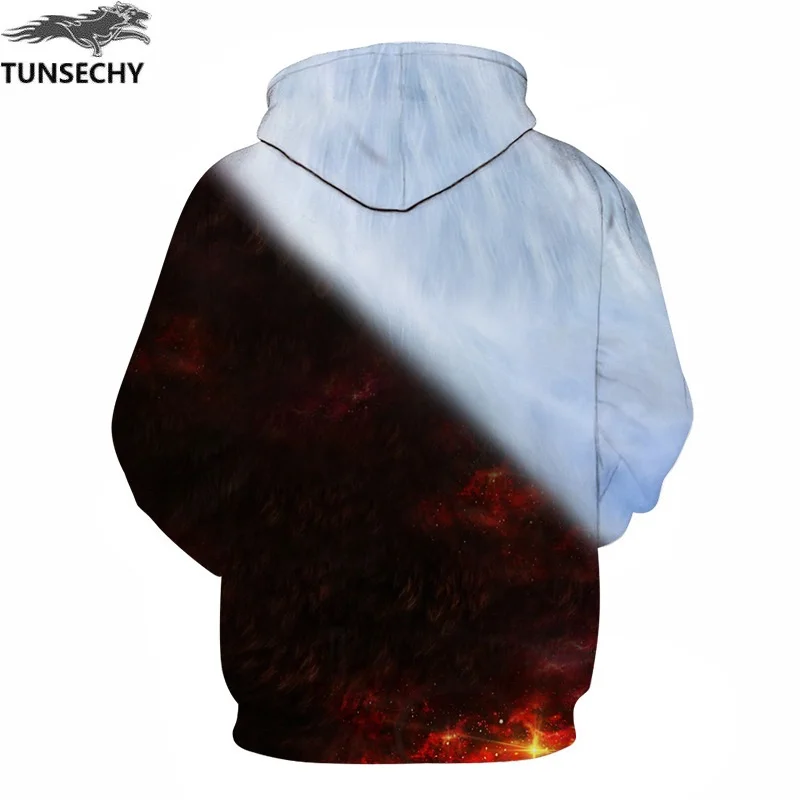 Tunsechy وولف مطبوعة هوديس الرجال 3d هوديس بلوزات أزياء ماركة رياضية الجملة والتجزئة الشحن النقل