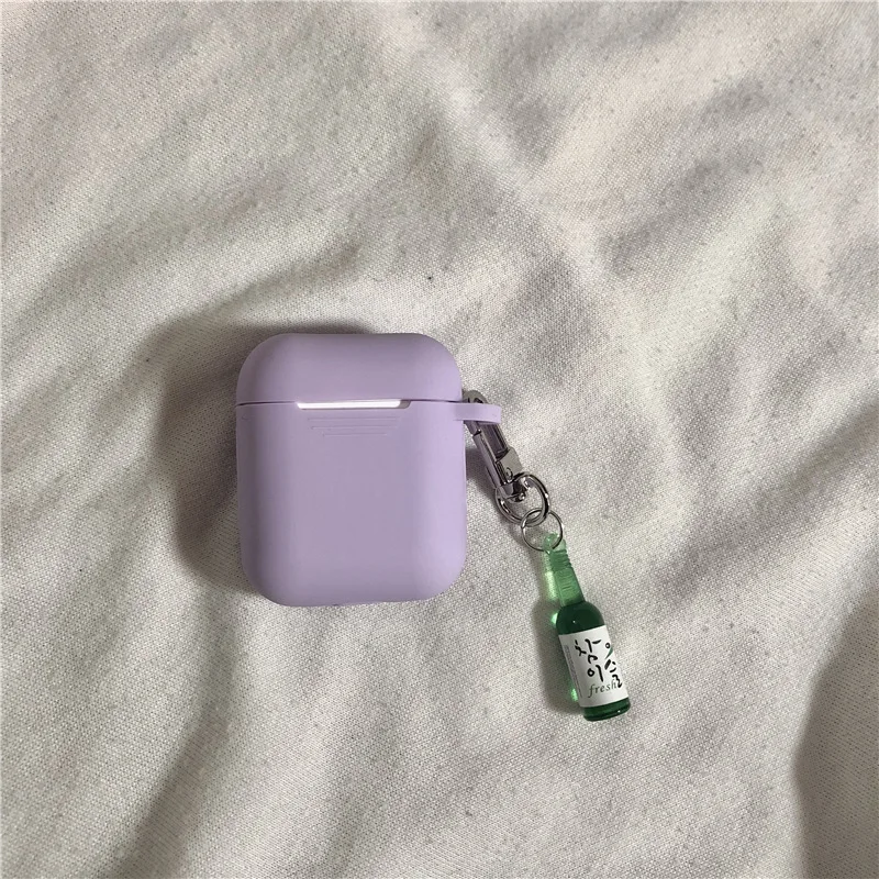 DIY милый силиконовый чехол для Apple аксессуары для airpods Bluetooth наушники защитный чехол мультфильм сумка анти-потеря ремень