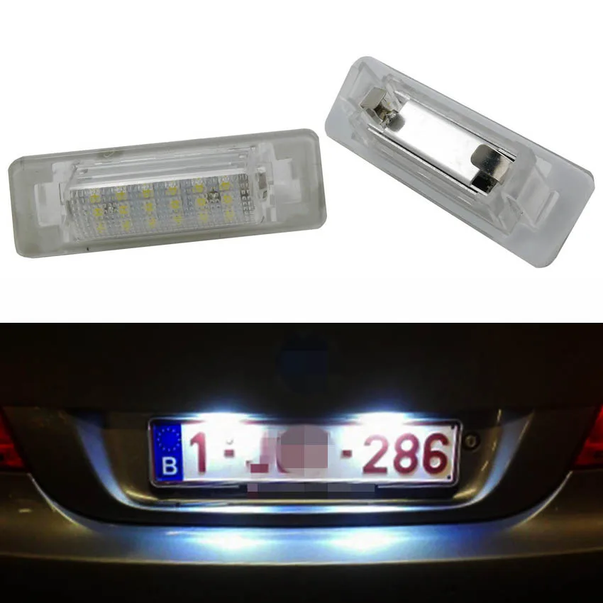 2pcs Car LED License Plate Light For Mercedes Benz E Class W210 4 door