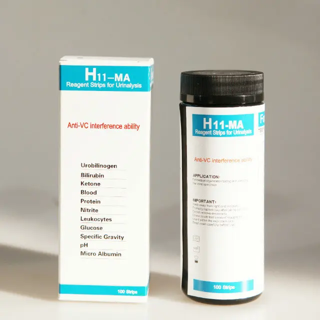 

URS-11MA urobilinogen, bilirubin, ketone, blood, protein, nitrite, leukocytes, glucose, specific gravity, pH, micro albumin
