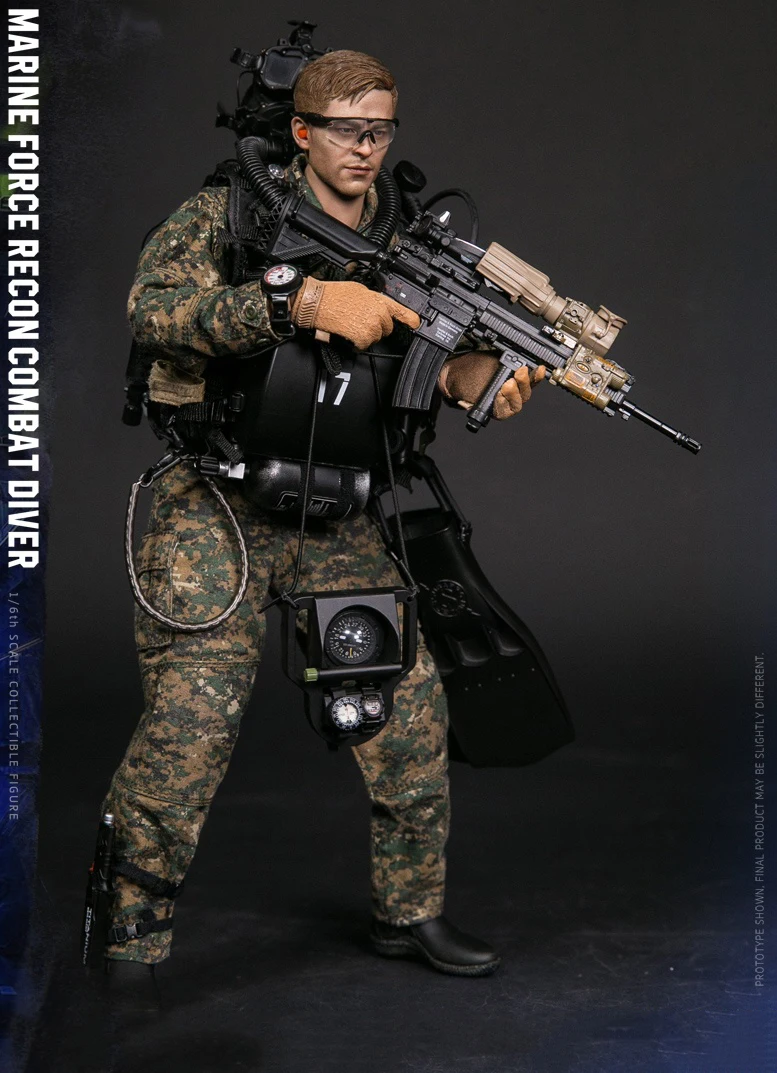 Коллекционная модель для поклонников коллекции 78055 1/6 USMC MARINE FORCE RECON боевой дайвер