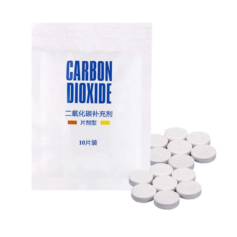 Аквариум CO2 таблетка для водной травы Аквариум CO2 углекислый кусочек диффузор производитель 10/60 шт - Цвет: 10 pills in bag