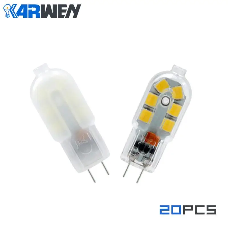 KARWEN Mini LED G4 лампа 20 шт. SMD2835 лампада Светодиодная AC 220 В DC 12 прозрачный/молочный
