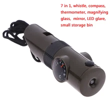 7 в 1 свисток с компасом и термометром светодиодный фонарик с прибором для розжига
