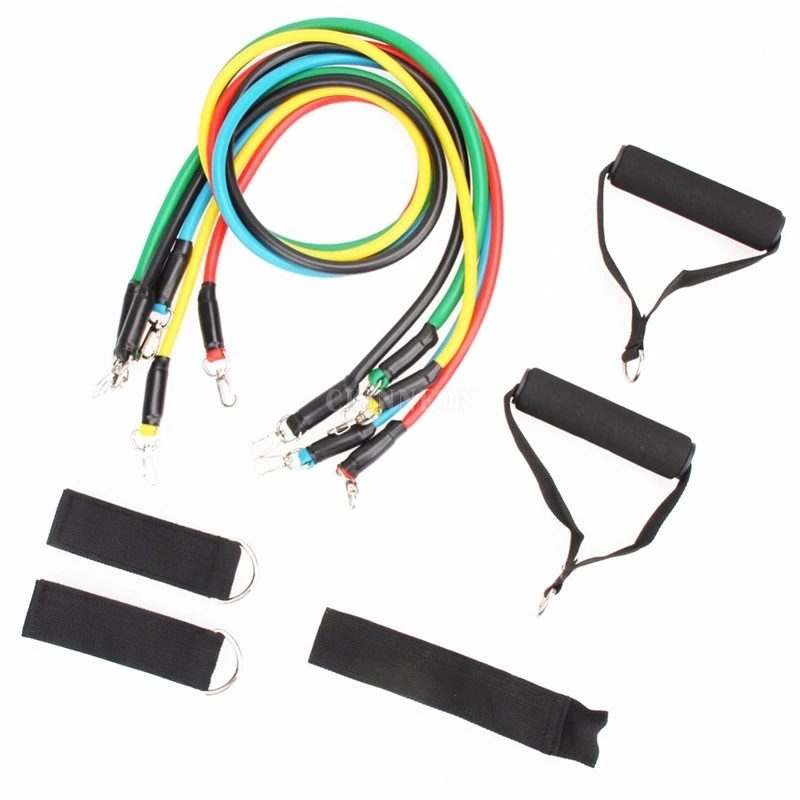 10Sets 11PCS/Set Latex Tubing Expanders Exercise Tubes Strength Resistance Bands Pull Rope Pilates Fitness Equipment | Спорт и