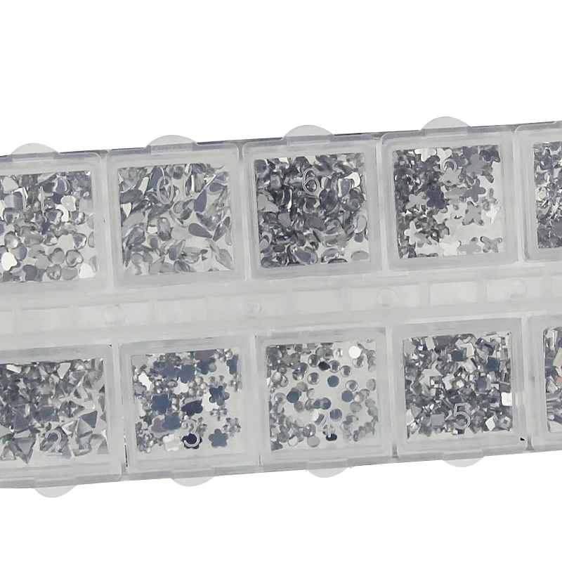 

1400PCS Nail Art Crystal Rhinestone Resin Pentagram Butterfly 3D Decorations DIY Salon Express Manicure Tools 88