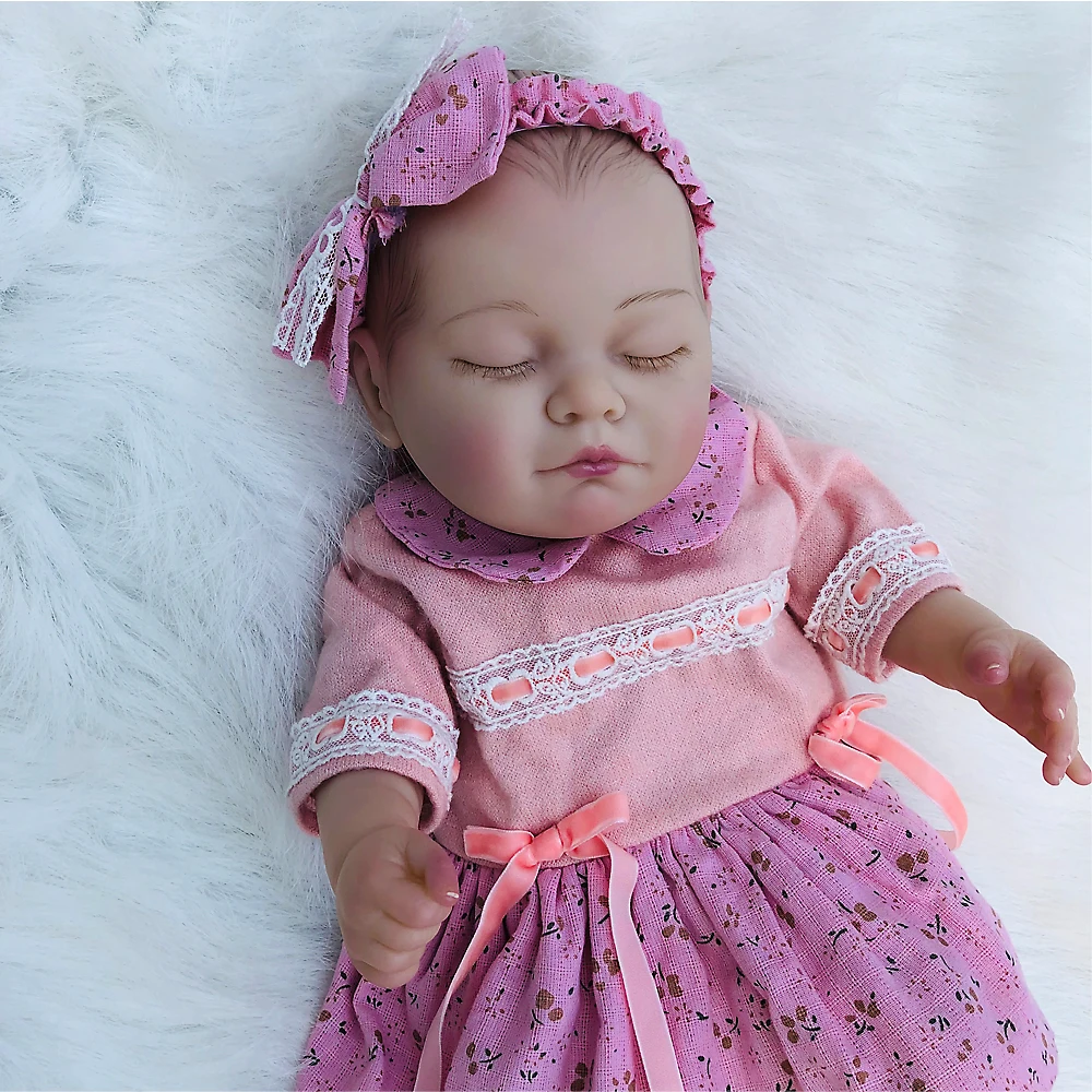 50 см полная силиконовая кукла reborn Baby Girl Newbron Реалистичная кукла принцессы подарок на день рождения девочки Bonecas Bebes возрожденная менина